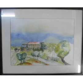 Painting - Watercolor - Hacienda - Peter Treciak