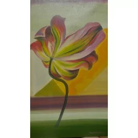 Painting - Oil on canvas - Tulip - PhDr. Katarína Semanová