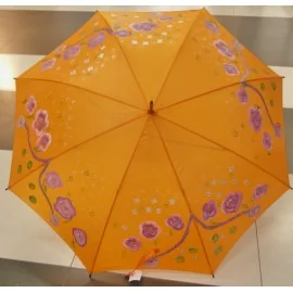 Dáždnik - ručne maľovaný , handmade, orandžový