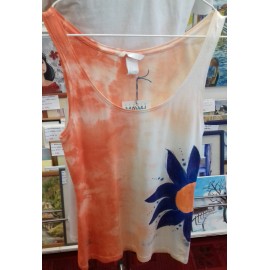 Maľovaný textil-M.Cadre-tričko Modré slnko