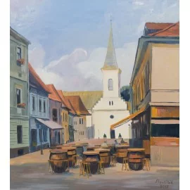 Obraz - Olejomaľba - Košice - Kalvínsky Kostol - Mgr. Art. Jaroslav Staviščák