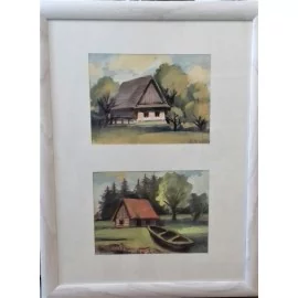 Painting - Cottages - Andrej Račko