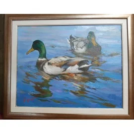 Painting - Oil painting - Ducks - Timour Karimov
