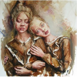 Painting - Oil painting - Two sisters - Igor Navrotskyi