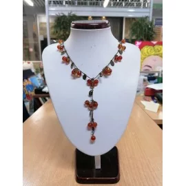 Perla-karneol-náhrdelník, náramok a náušnice