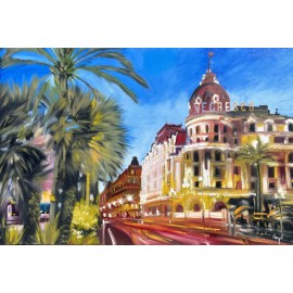 Painting - Oil on canvas - Nice. Hotel Negresco - Gregory Goy