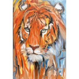 Painting - Oil on canvas - Tiger 2 - Gregory Goy