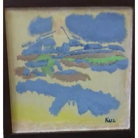 Painting - Acrylic - Landscape in Blue - Jozef Kliment