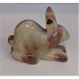 Objekt- Zajačik hnedozelený z pravého pakistanského ónyxu