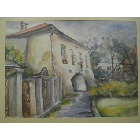 Akvarel, Prešov, Floriánka - ručne maľovaný obraz 