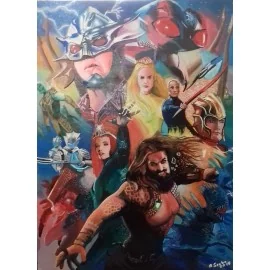 Obraz-akryl na plátne-Aquaman- SZABÓ ATTILA
