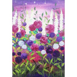 Painting - Acrylic on canvas - Purple dream - Silvia Sochuláková