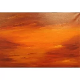 Obraz - Akryl -Oranžové mraky 8- M. Dadejová
