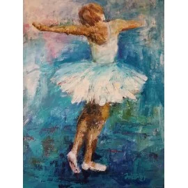 Obraz - Akryl na plátne - Malá baletka. - Ivónia Neveziová
