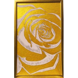 Painting - Painting on glass - Abstract - Rose - Jana Gubová