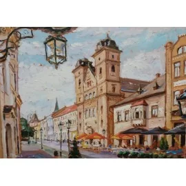 Obraz -olejomaľba na plátne - Košice 3.-Mgr.Art Ján Moniš