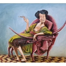 Painting - oil painting - Salvador Dali, Gala after -Tatiana Siedlová