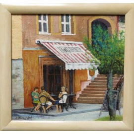Picture - Oil painting on hardboard - Prešov Bar - Jozef Onduš