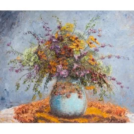 Michal Sabo Balog - Painting - Shaggy field bouquet no.134