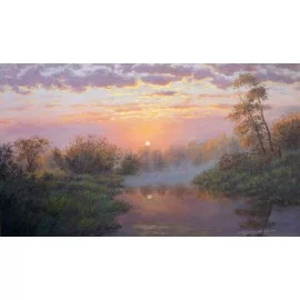 Michal Sabo Balog - Painting - Oil painting - Sunrise no. 139