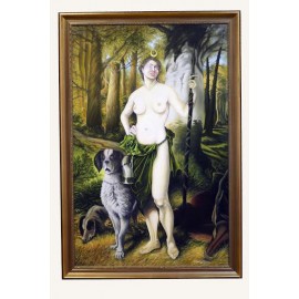 Obraz - Olejomaľba - Diana bohyňa lovu - Jozef Onduš