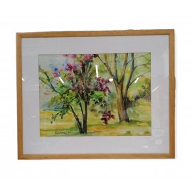 Painting - Watercolor - Blooming lilac - Mgr. Margita Rešovská