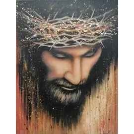 Obraz - Akryl - Ježiš tŕním korunovaný - Veronika Ferencová