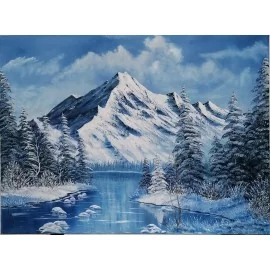 Painting-Oil painting- Winter 12 XII. - Lupčo Ján