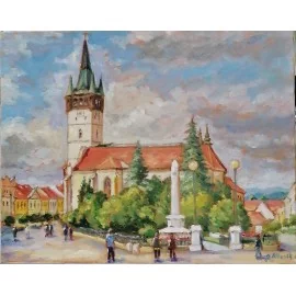 Painting - Oil on canvas - PREŠOV 1. - Jan Moniš