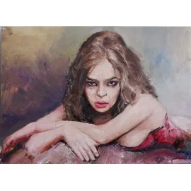 Painting - Oil painting - Temptation - Igor Navrotskyi