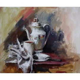 Painting - Oil painting - Still life with a jug - Igor Navrotskyi