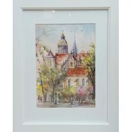 Akvarel-Košice- Mária Lenárdová