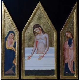 Triptych Krista Trpiteľa, tempera, Žegorjak Ondrej Mgr. art