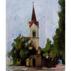 Painting - Oil painting - Church of the Holy Spirit - Igor Navrotskyi