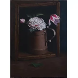 Kvety v džbáne, olejomaľba,Žegorjak Ondrej Mgr.Art