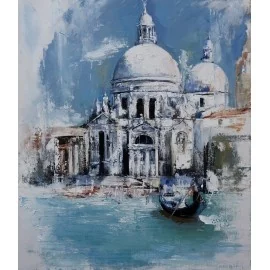 Benátky - Akad. mal. Igor Navrotskyi, originálny, ručne maľovaný obraz