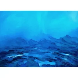 Modrá smršť - Ľudo Ševčík, originálny, ručne maľovany obraz