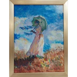 Claude Monet, Dáma so slnečníkom - 2- Ing. Lujza Ferková, originálny, ručne maľovaný obraz
