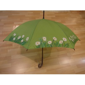 Dáždnik - ručne maľovaný, handmade, zelený
