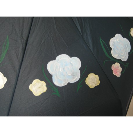 Dáždnik skladací- ručne maľovaný , tmavomodrý