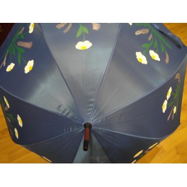 Dáždnik - ručne maľovaný, handmade, tmavomodrý