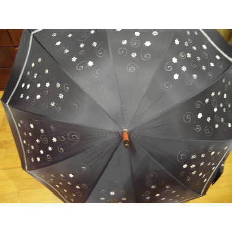 Dáždnik - ručne maľovaný , handmade, čierný