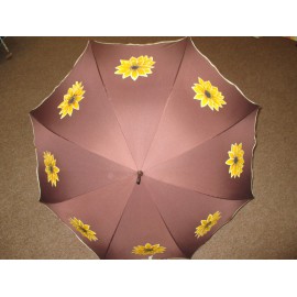 Dáždnik - ručne maľovaný -handmade, hnedý
