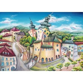 Obraz - Akryl na plátne - Banská Bystrica - Mgr. Lucia Chocholáčková