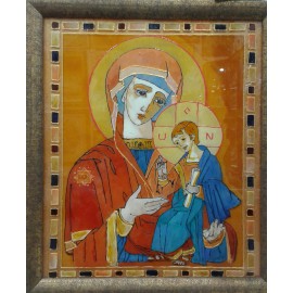 Obraz - Maľba na sklo - Madona s dieťaťom - Alexander Orlík