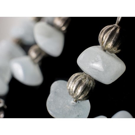 Akvamarín - náhrdelník, náušnice