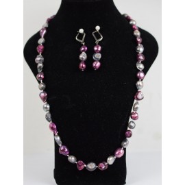 Baroxová perla kultivovaná - náhrdelník, náušnice