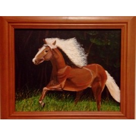 Painting - Oil on hardboard - Horses - Alexander Orlík