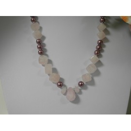 Ruženín, shell perly - náhrdelník, náramok, náušnice