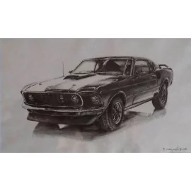 Obraz/Ceruza - Mustang Shelby - Simona Vagaská